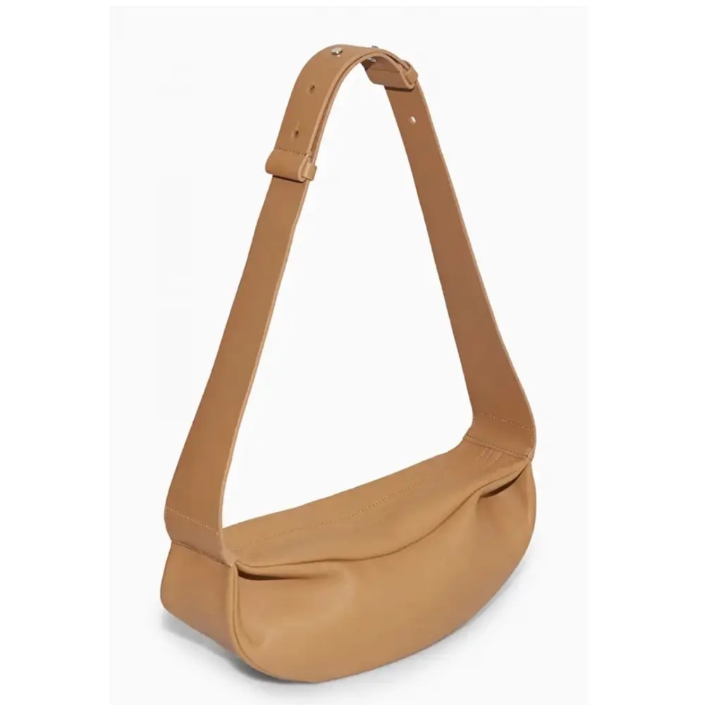 COS swing crossbody bag tan leather
